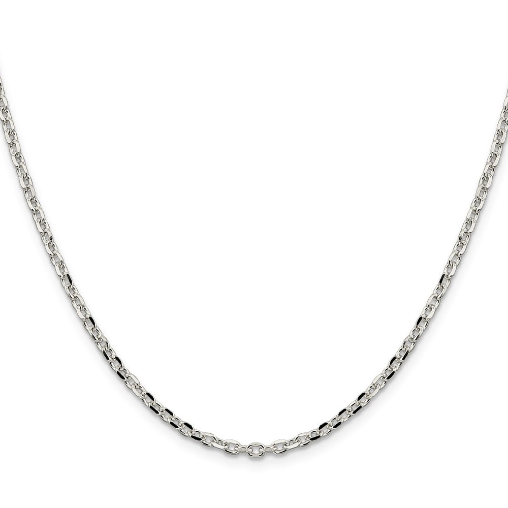 Sterling Silver 2.75mm Diamond-cut Forzantina Cable Chain 20 Inches