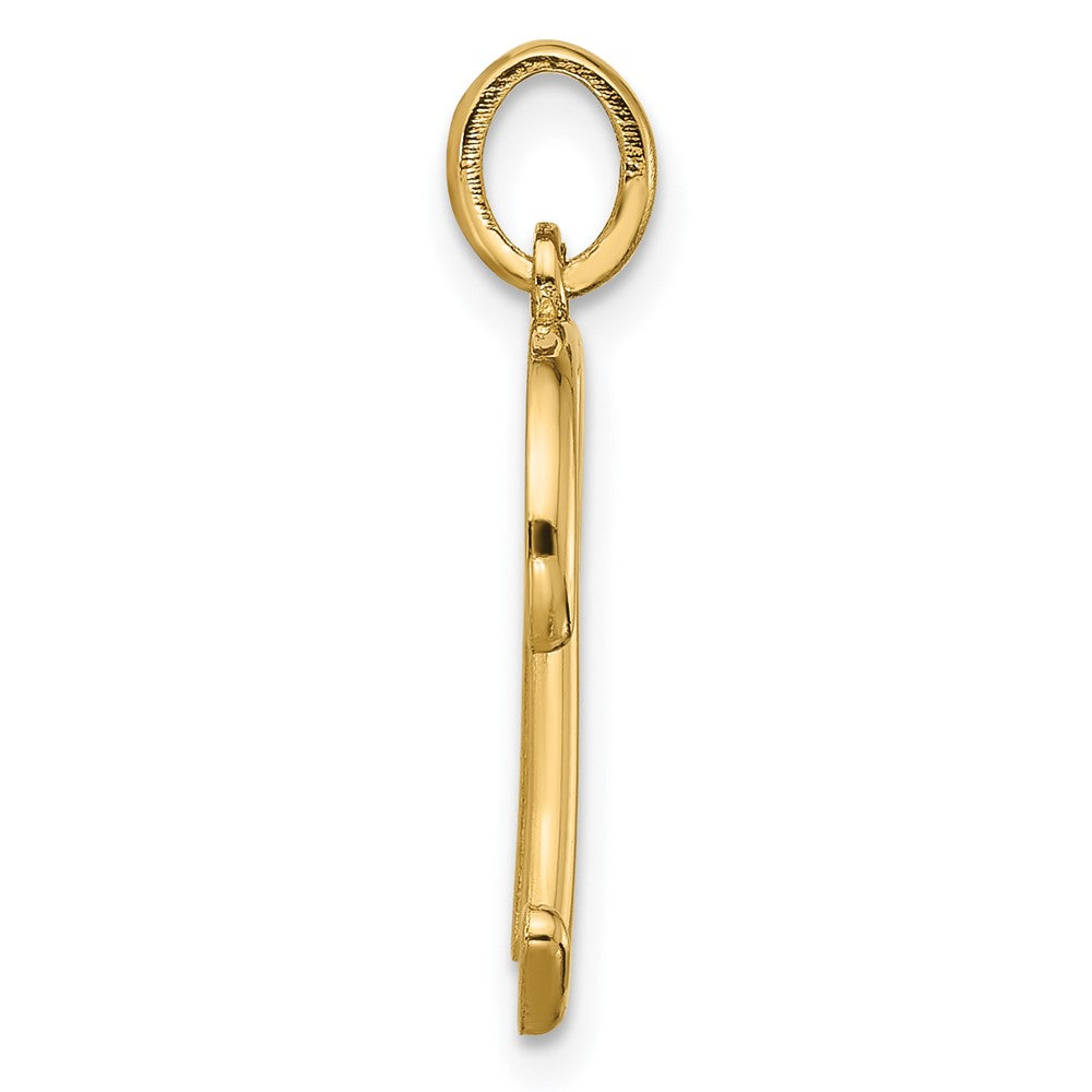 14k Yellow Gold Fancy Letter N