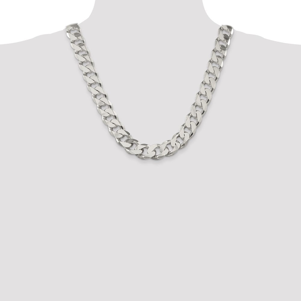 Sterling Silver 16.25mm Curb Chain 22 Inches