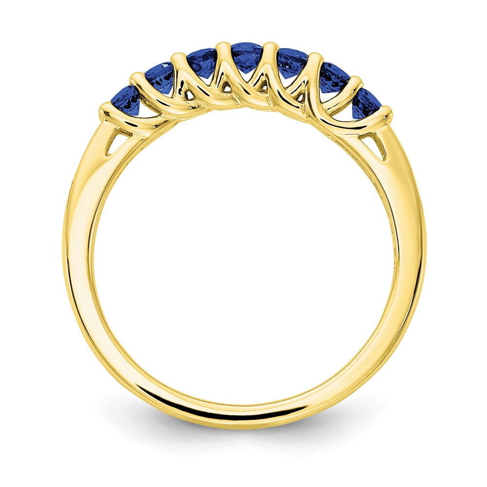 10k Yellow Gold CR Sapphire & Diamond Ring