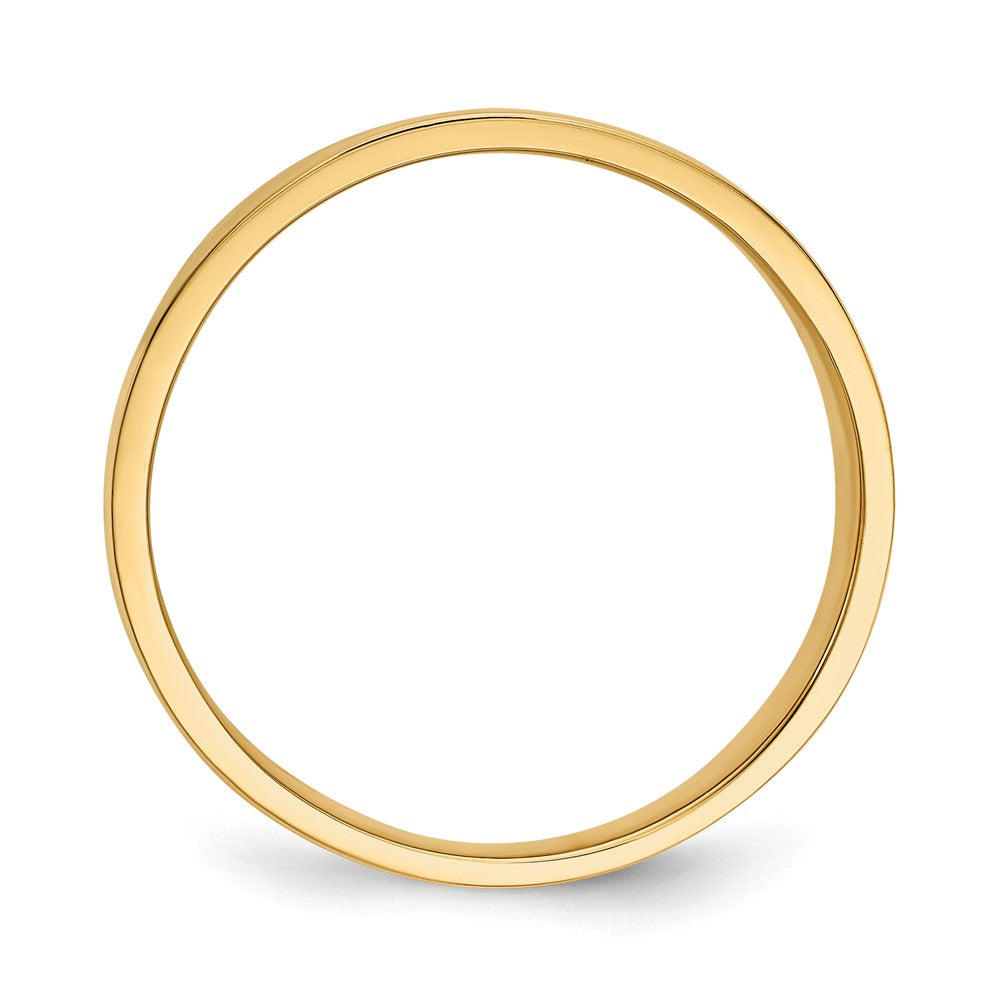 14K 15mm Flat-top Tapered Cigar Band Ring Size 7