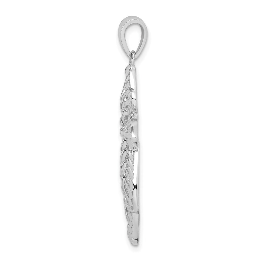 Sterling Silver Diamond-cut Cross Pendant