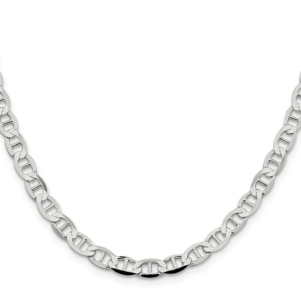 Sterling Silver 5.7mm Flat Anchor Chain 26 Inches