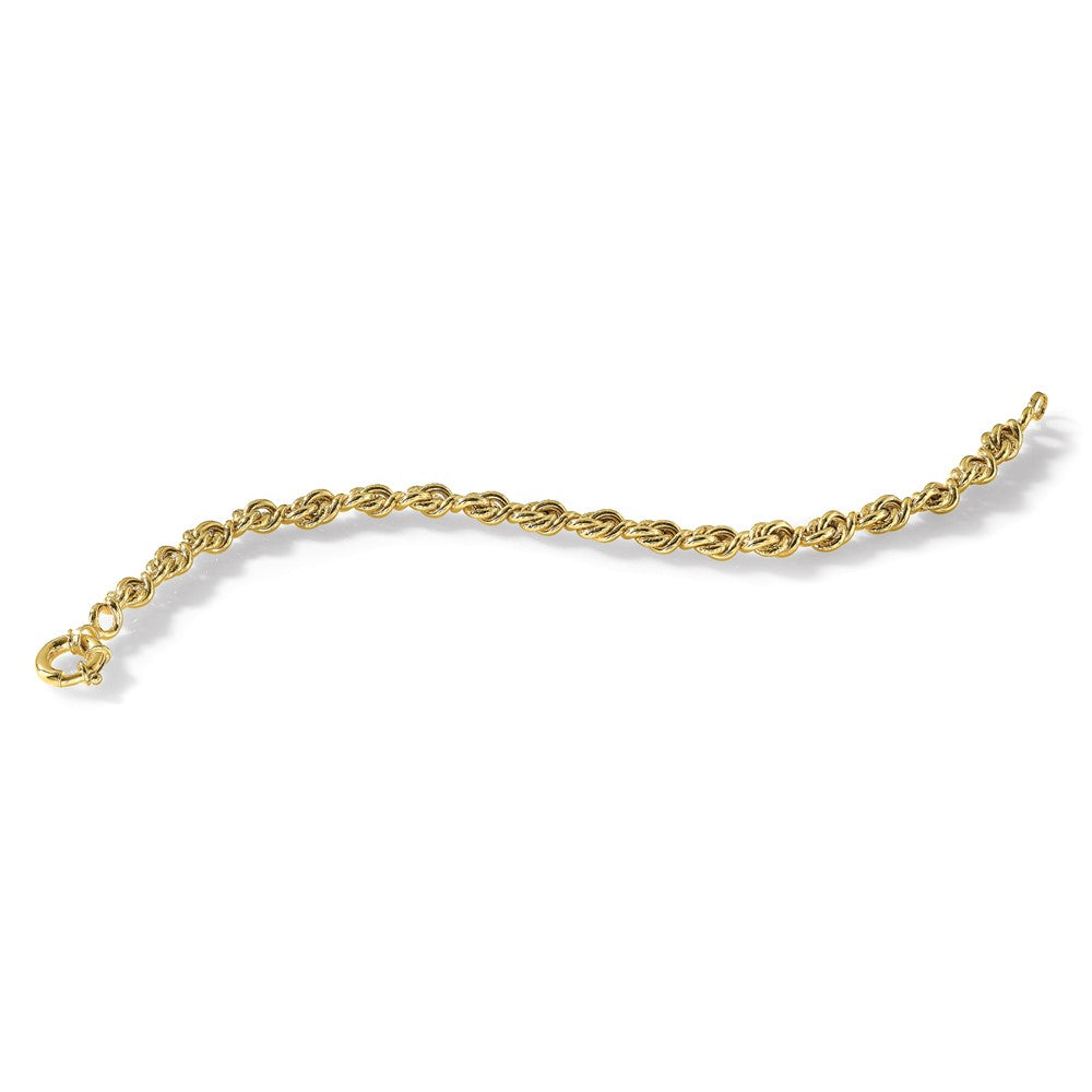 10K Polished Fancy Link Bracelet 7.5  inches