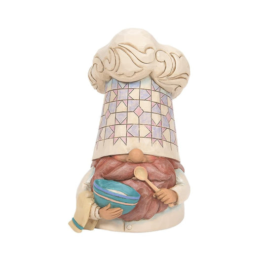 Enesco Jim Shore JS HWC Fig Chef Gnome, Figurine, 6in H