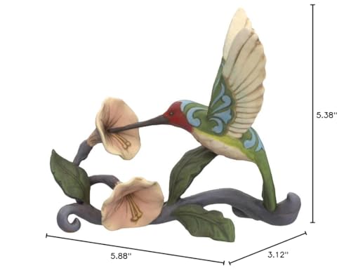 Enesco Jim Shore Heartwood Creek Hummingbird with Flower Figurine
