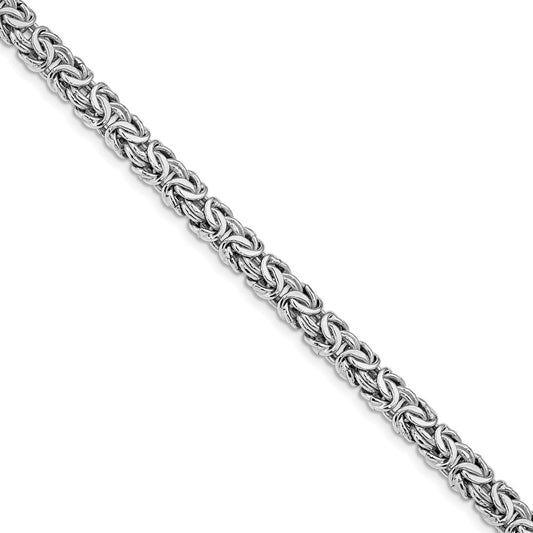Sterling Silver Rhodium-plated Fancy Bracelet 7.5  inches