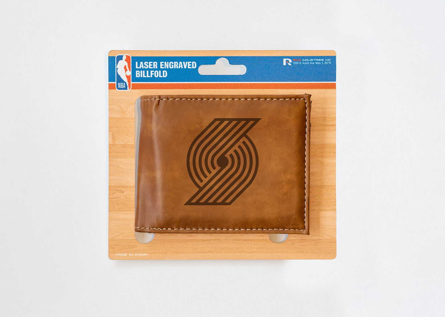 Rico Portland Trail Blazers Brown Laser Engraved Billfold