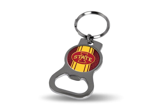 University of Florida Gators Premium Solid Metal Bottle Opener Keychain, Silver Key Ring, Team Logo