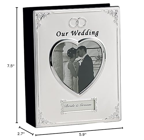 Silver-plated OUR WEDDING (Holds 40- 4x6 Photos) Photo Album QGP8466