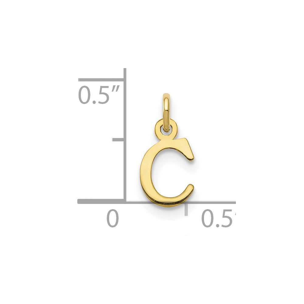 10KY Cutout Letter C Initial Charm