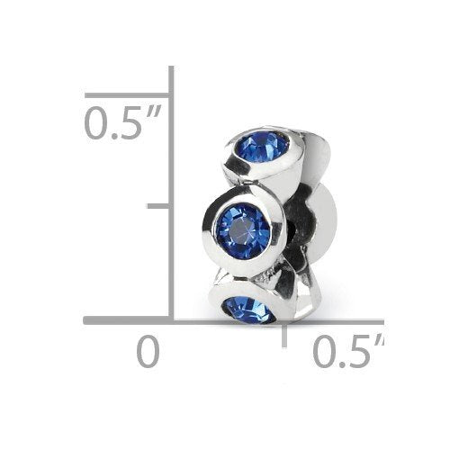 Sterling Silver Reflections Sept Preciosa Crystal Birthstone Bead