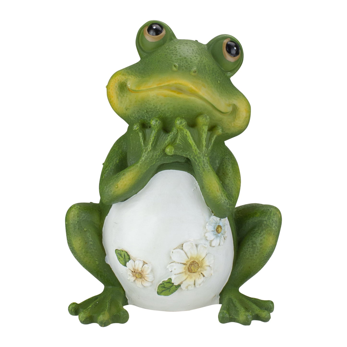 Roman Frog with Flowers on its Belly Outdoor Garden Statue