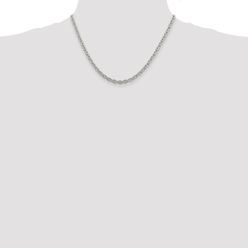 Sterling Silver 4.5mm Cable Chain 18 Inches