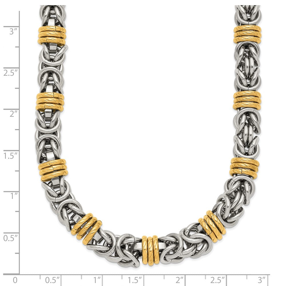 Stainless Steel Polished Yellow IP-plated 24in Necklace
