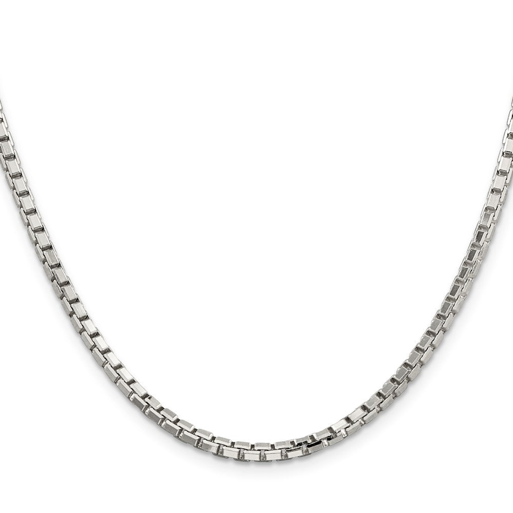 Sterling Silver 2.9mm 8 Sided Diamond-cut Box Chain 20 Inches