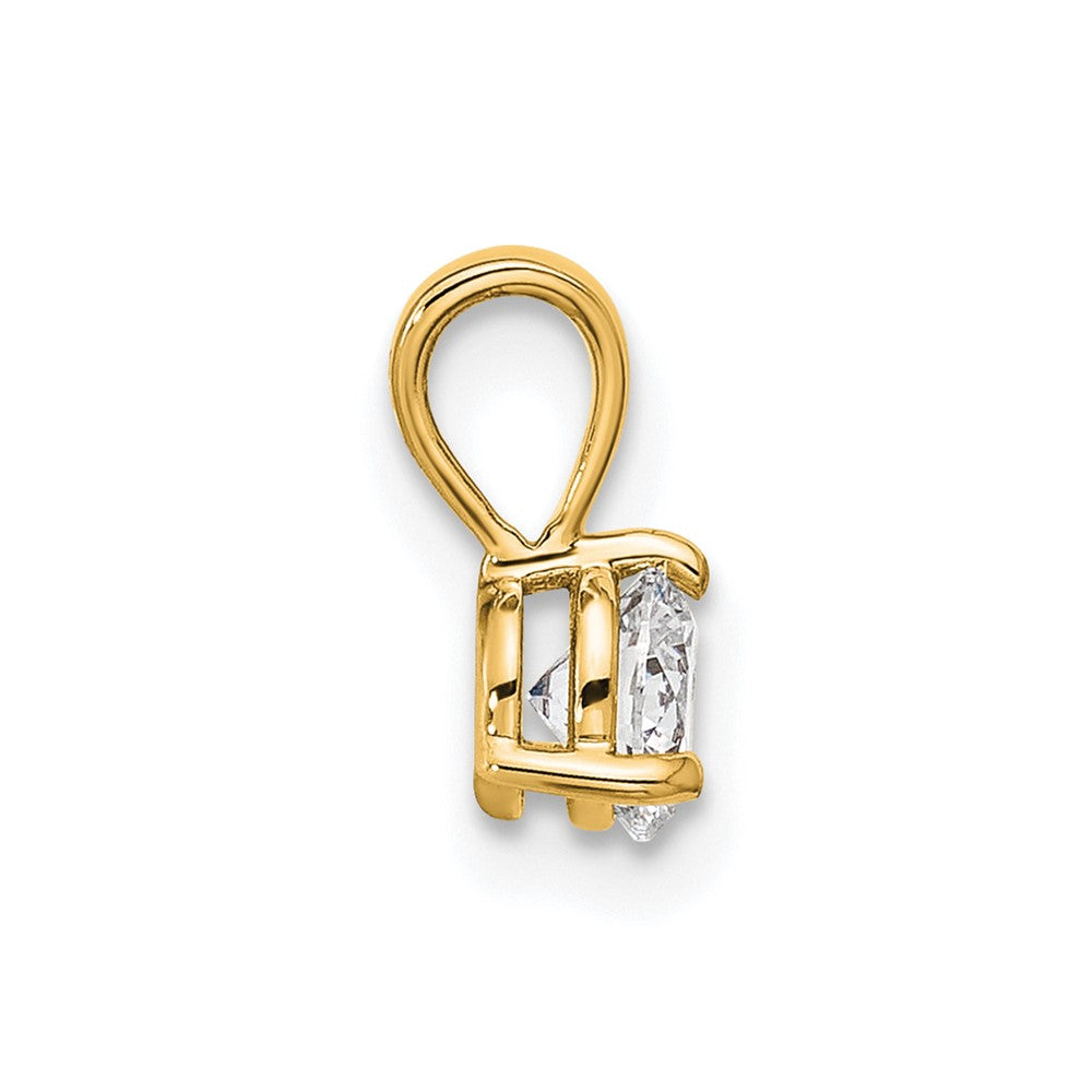 14k 1/3 carat Lab Grown Diamond VS/SI+ G+ Three Prong Solitare Pendant