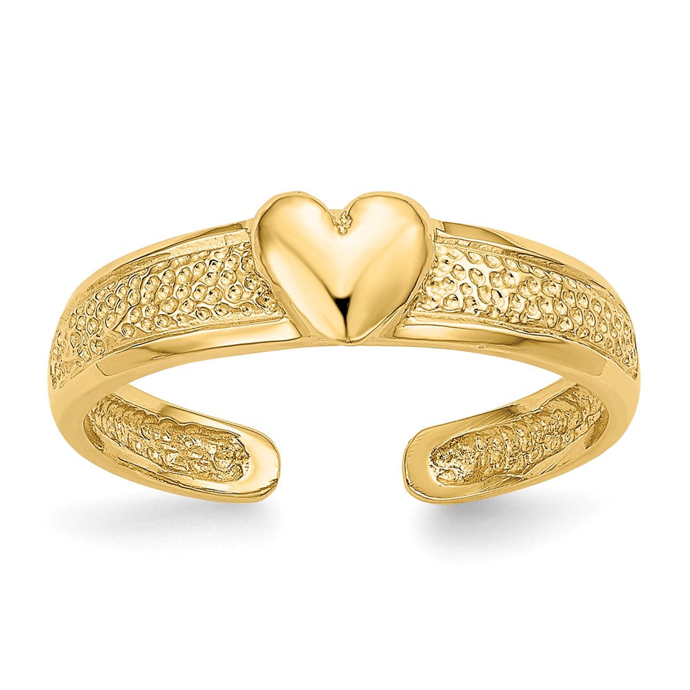 14k Heart Design Toe Ring