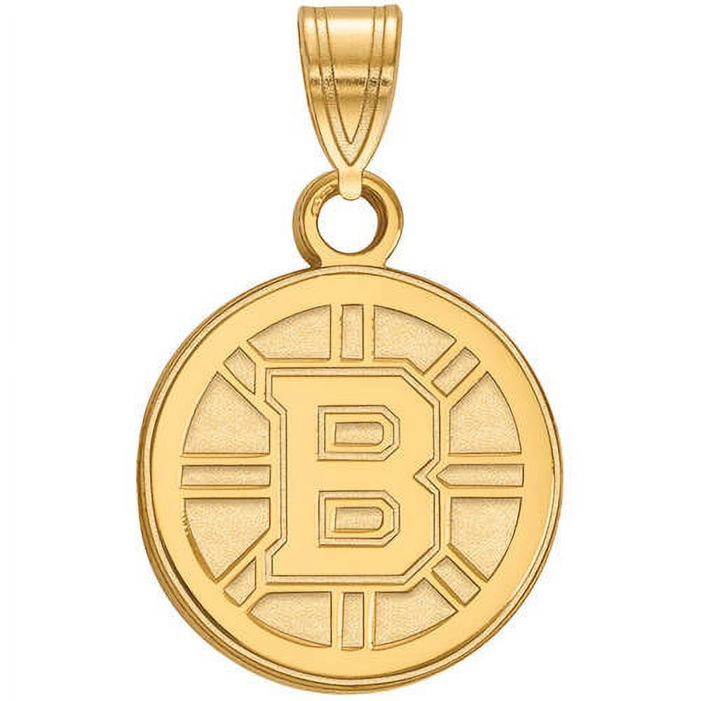 LogoArt 10K Yellow Gold NHL LogoArt Boston Bruins Small Pendant