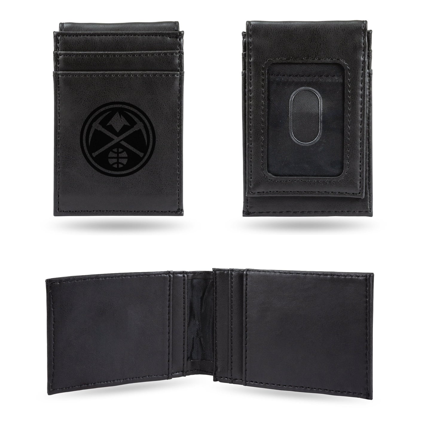 Nuggets Laser Engraved Black Front Pocket Wallet