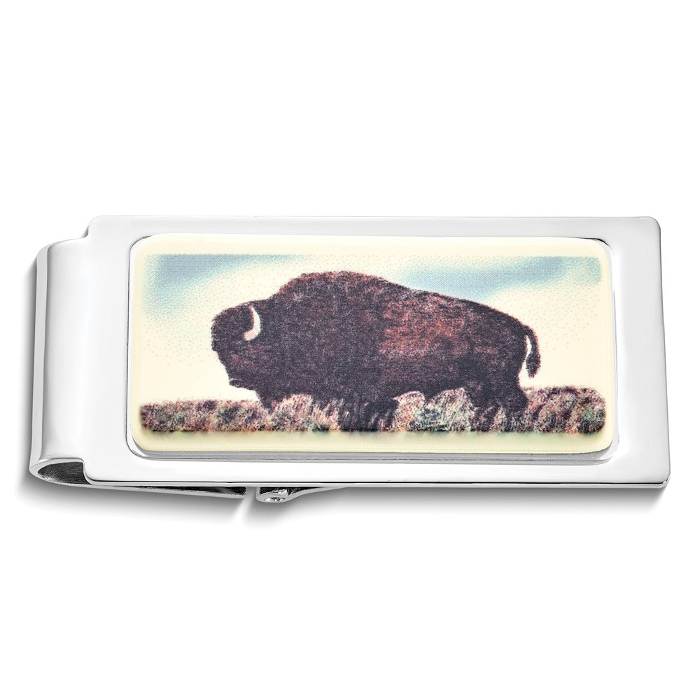 Barlow Designs Color Buffalo Hinged Money Clip