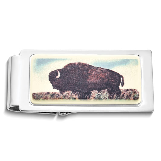 Barlow Designs Color Buffalo Hinged Money Clip