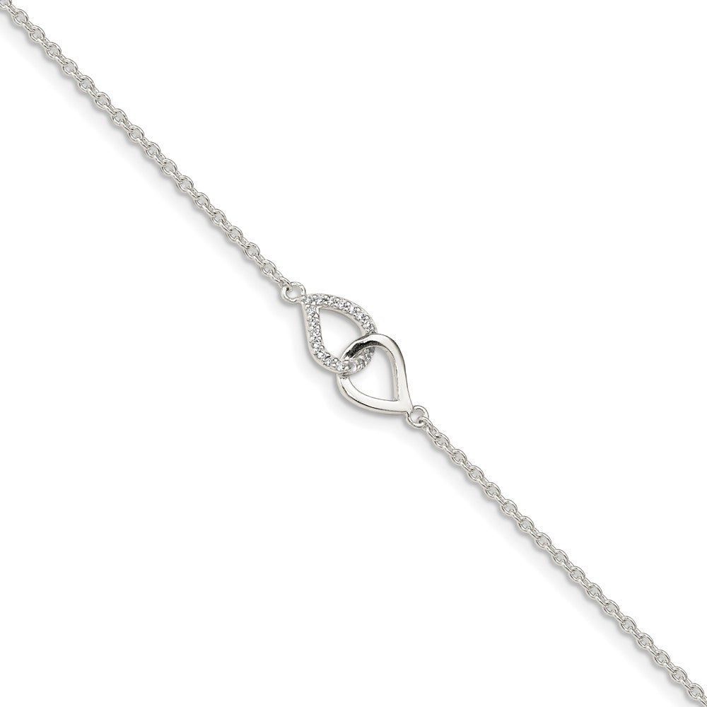 Sterling Silver CZ Bracelet 7 inches