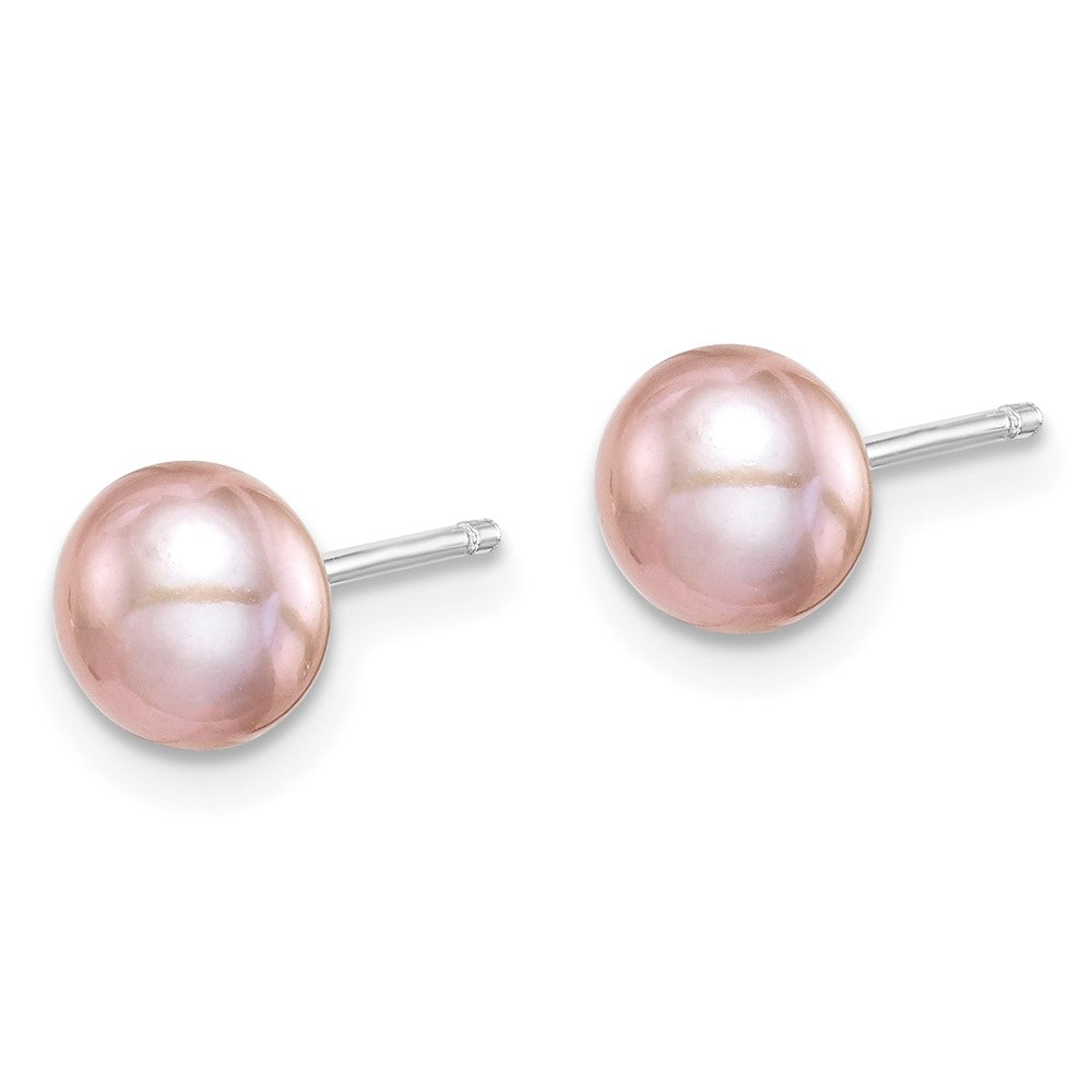 Majestik Sterling Silver Rhodium-plated 10-11mm Brown Imitation Shell Pearl Leverback Dangle Earrings