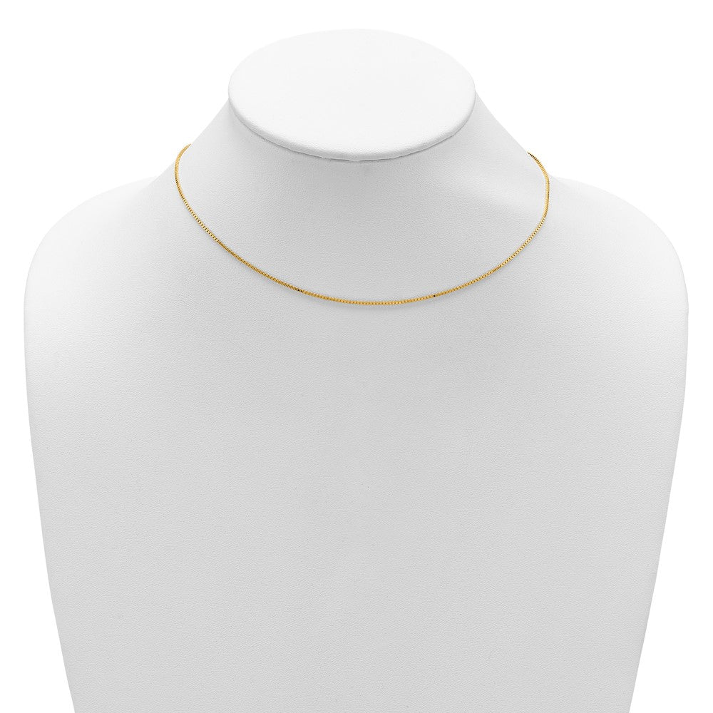 14K 1mm Box 2in+2in Adjustable Chain