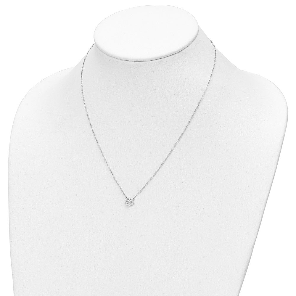 14k White Gold Diamond 18in Necklace