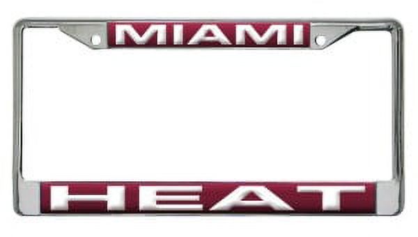 Miami Basketball Heat Chrome Metal Laser Cut License Plate Frame