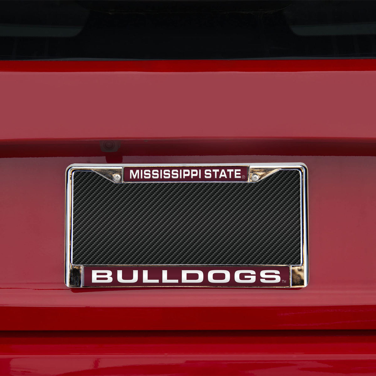 Mississippi-St-Bulldog's Chrome Metal Laser Cut License Plate Frame