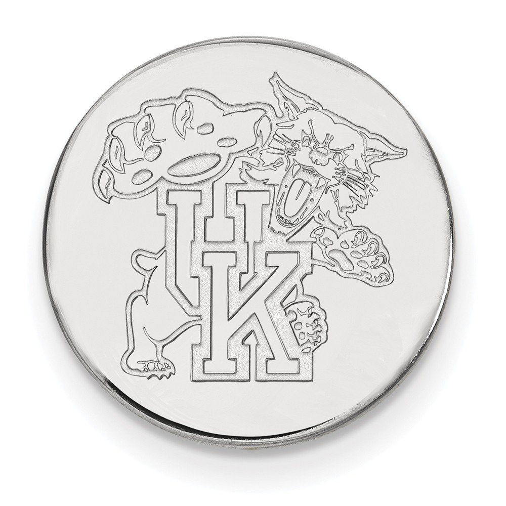 Sterling Silver Rhodium-plated LogoArt University of Illinois Victory Badge Medium Pendant QSS045UIL