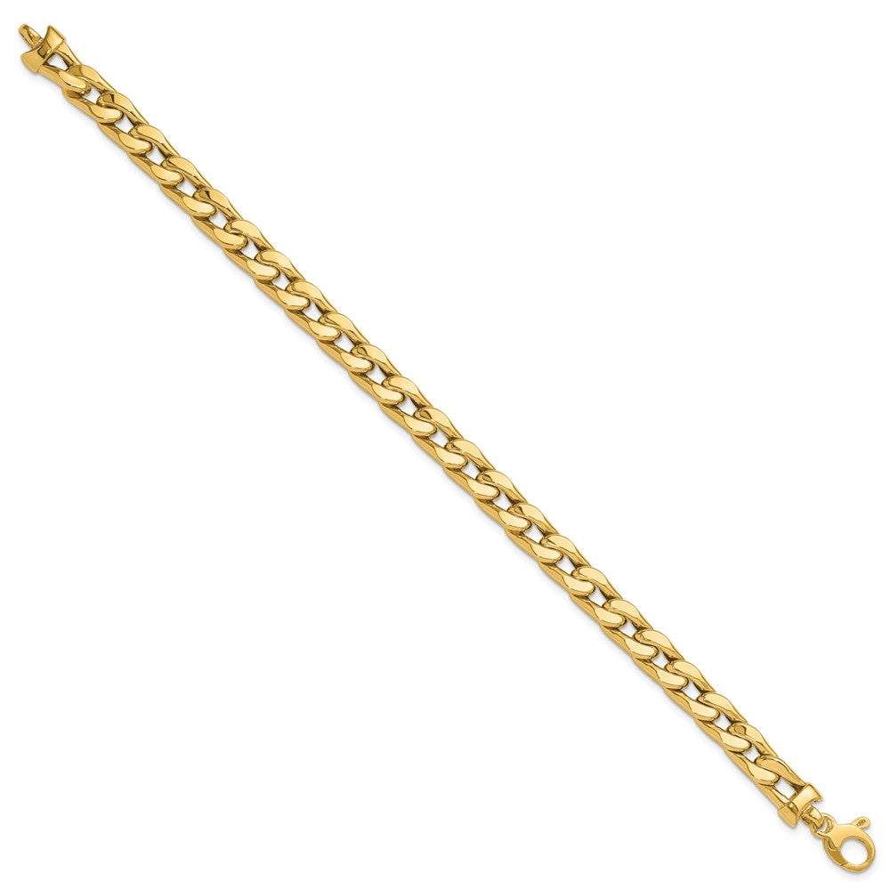 14K Polished Men's Link Bracelet 8.5  inches