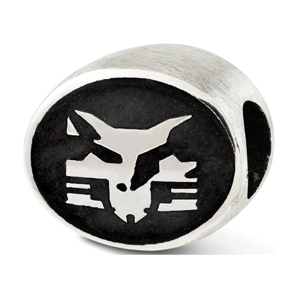 Sterling Silver Antiqued New York University Collegiate Bead