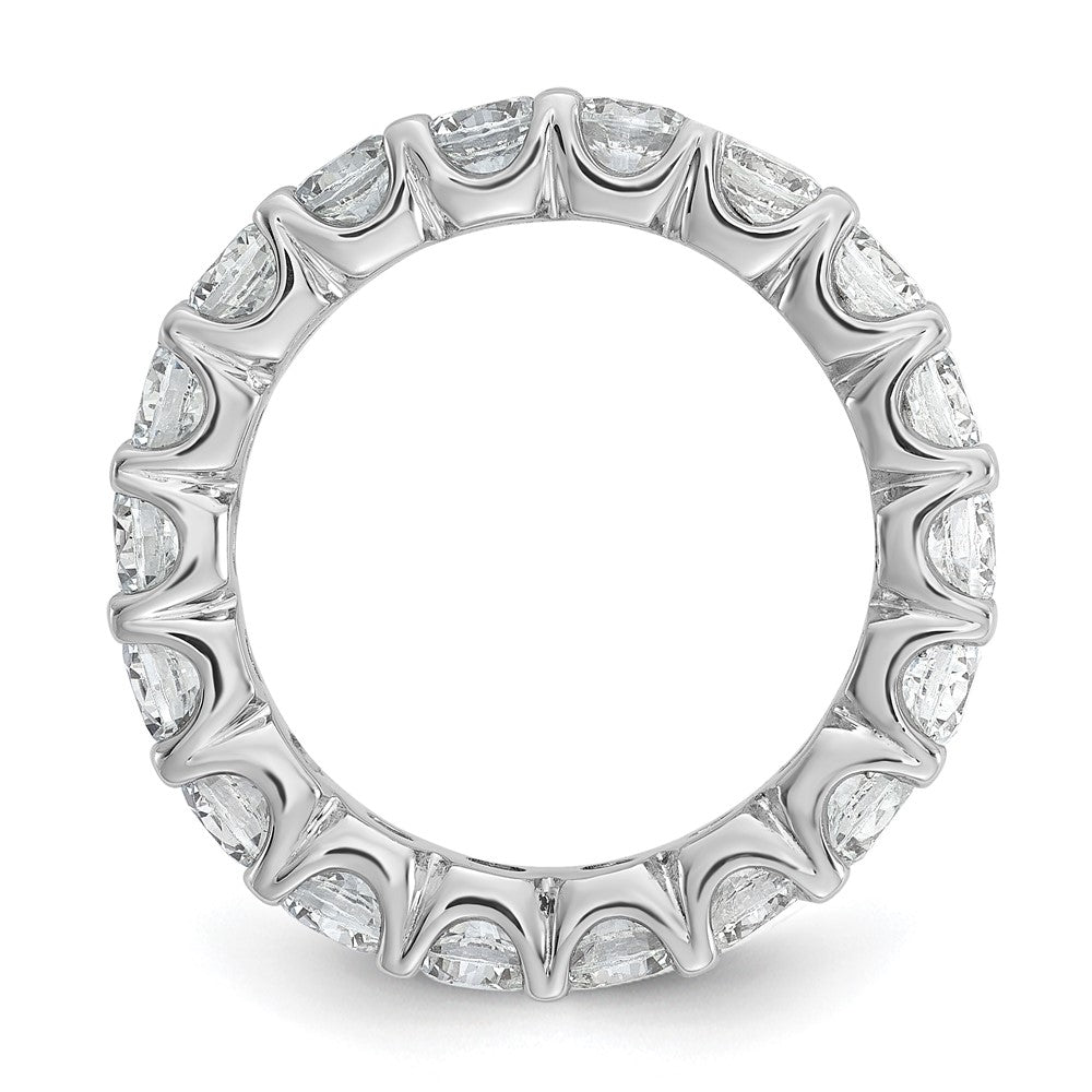 Sterling Shimmer Sterling Silver Rhodium-plated 3.75mm CZ 19 Stone Eternity Band