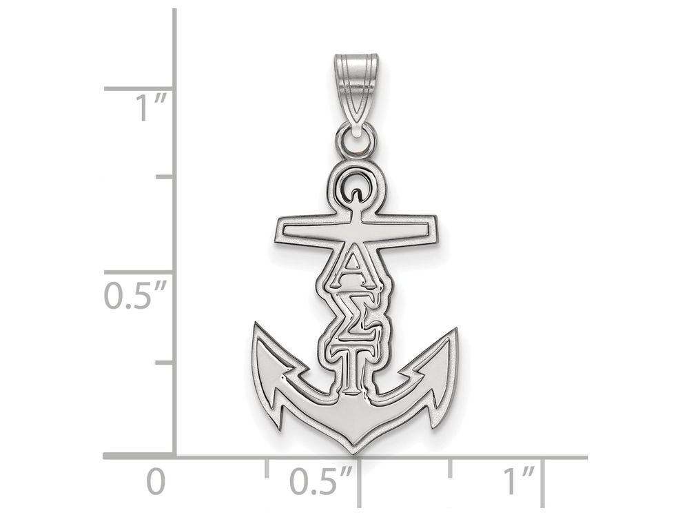 Sterling Silver Official Licensed Greek Sororities Alpha Sigma Tau (???) Small Pendant