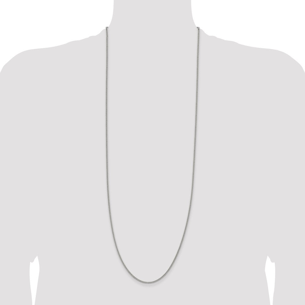 Sterling Silver 2mm Curb Chain 36 Inches