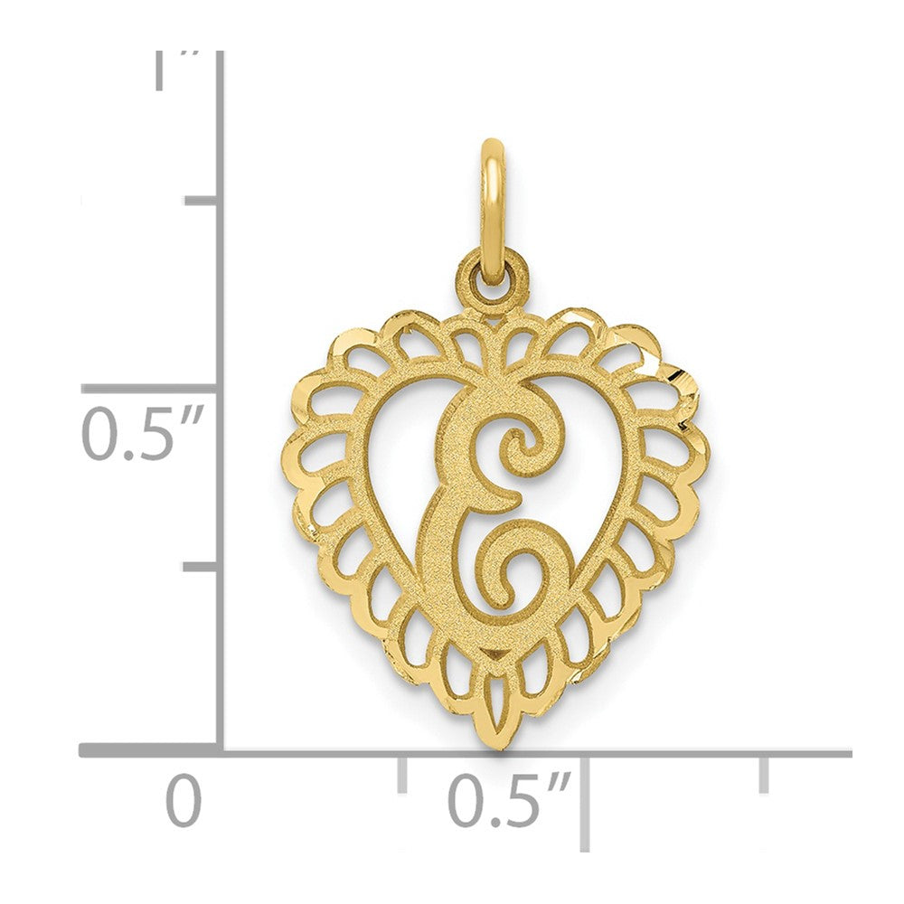 10k Gold Initial E Charm