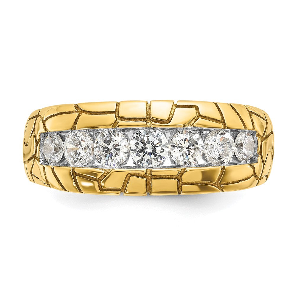 IBGoodman 14k 1 carat Lab Grown Diamond VS/SI+ G+ Complete Men's Nugget Ring