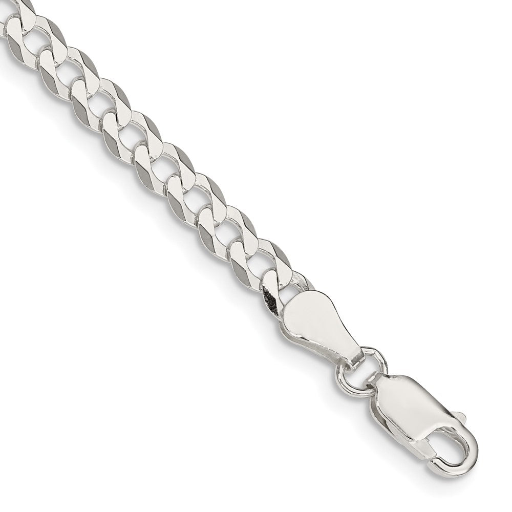 Sterling Silver 4.7mm Flat Curb Chain 7 inches