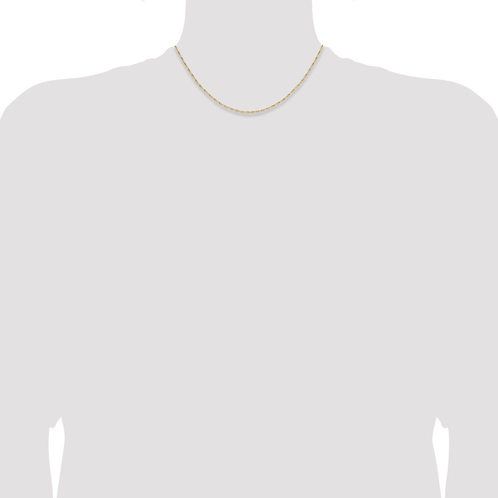 14K 1.4mm D/C Open Long Link Cable Chain