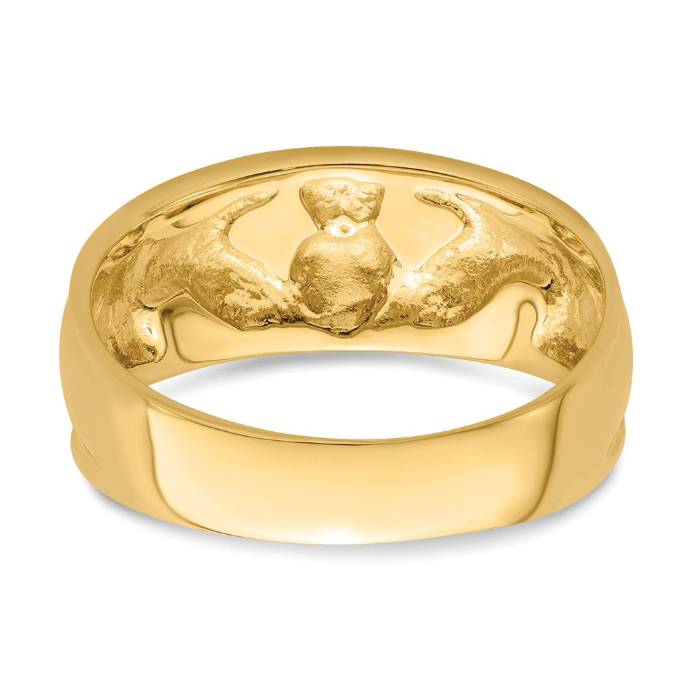 14k Ladies Claddagh Band Size 6