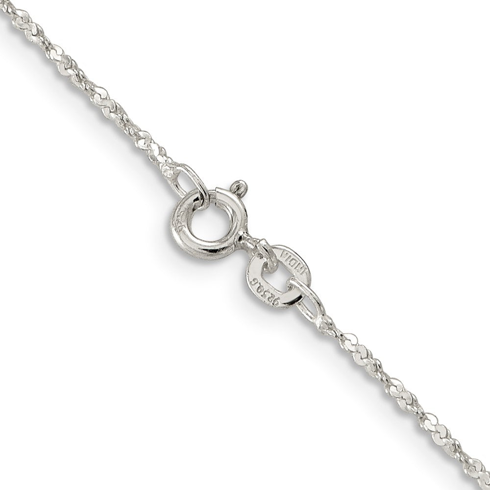 Sterling Silver 1.2mm Twisted Serpentine Chain 20 Inches