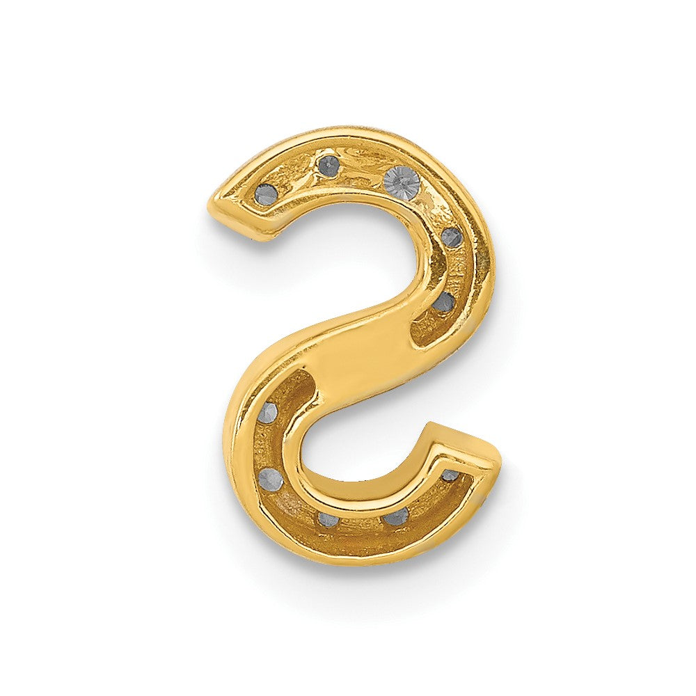 10K  Diamond Letter S Initial Charm