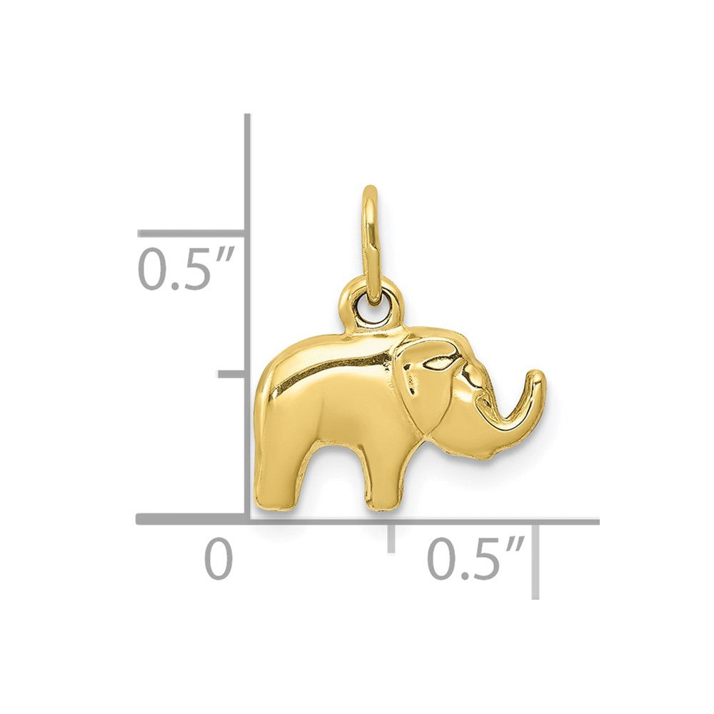 10k Elephant Charm Yellow Gold