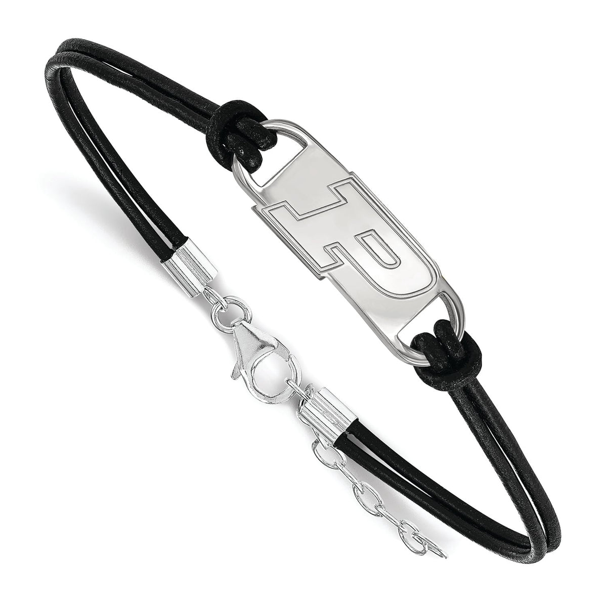 Women's Purdue Boilermakers Sterling Silver Leather Bracelet