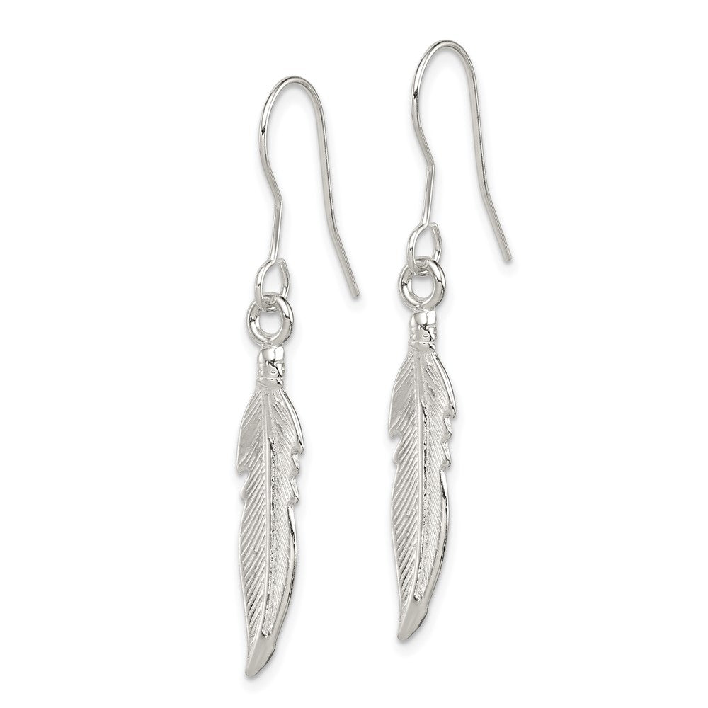 Sterling Silver Polished 3x20mm Knife Edge Round Hoop Earrings