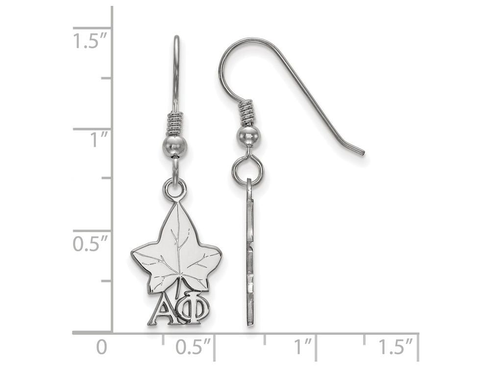 Sterling Silver Official Licensed Greek Sororities Alpha Phi (??) Medium Dangle Earrings
