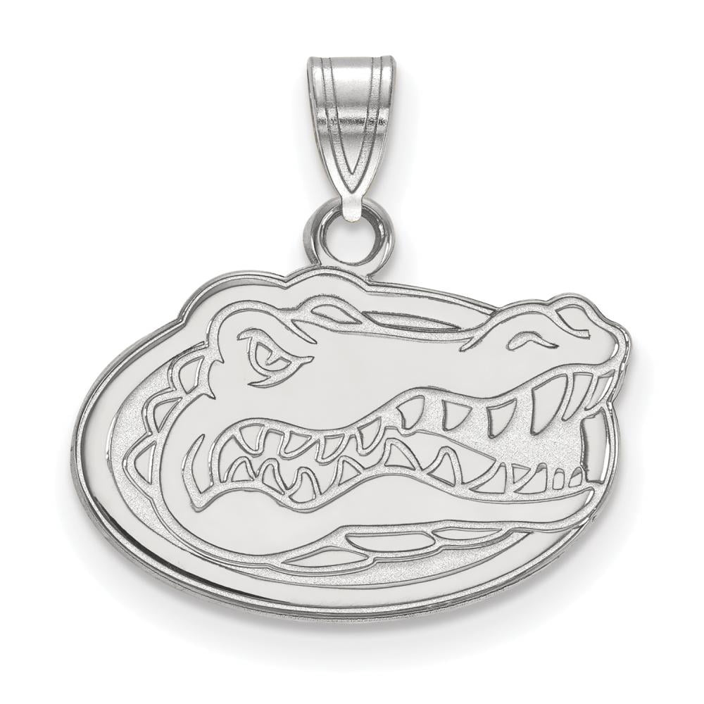10k White Gold LogoArt University of Florida Gator Small Pendant Q1W002UFL
